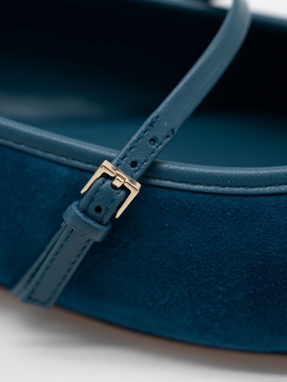 size 37.5G 7.5 US Gucci Horsebit Ballet Flats Blue Suede Mary Jane - Picture 8 of 12